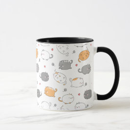 Taza Cute & Cozy Sleepy Cat Dreams Pattern