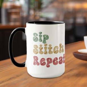 Taza Cute Crafter Crochet Knitus Scoser