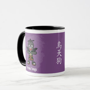 Taza Cute Crow Tengu Yokai- Folclore Japonés