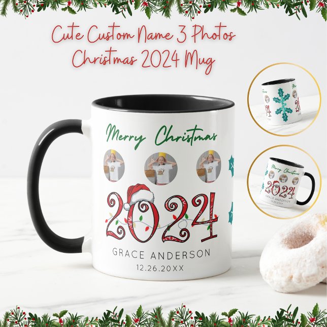 Taza Cute Custom Name 3 Fotos Navidades 2024 (Subido por el creador)