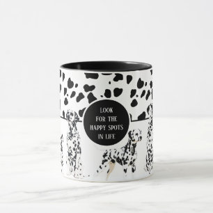 Taza Cute dálmata Black & White Happy Spots