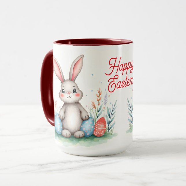 Taza Cute Easter Bunny And Eggs Popular Collection (Anverso izquierdo)