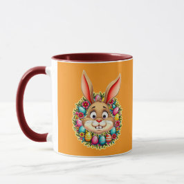 Taza Cute Easter Bunny – Spring Flowers caneca