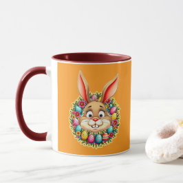 Taza Cute Easter Bunny – Spring Flowers caneca