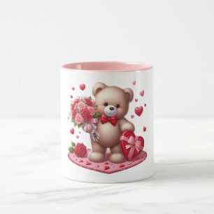 Taza Cute El día de San Valentín Teddy Bear