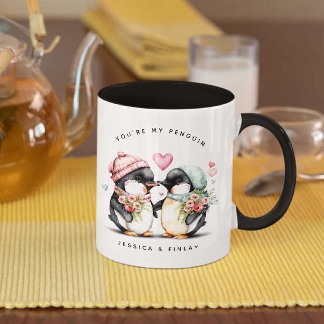 Taza Cute, eres mi pareja pingüino personalizada (Subido por el creador)