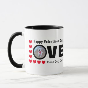 Taza Cute Feliz Día de San Valentín Perro Papá Amor Cor