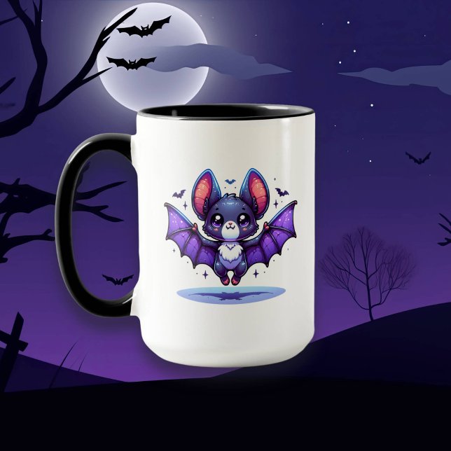 Taza Cute Flirty soy Batty por ti Halloween Bat (Subido por el creador)