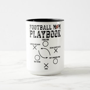 Taza Cute Football Mom Playbook