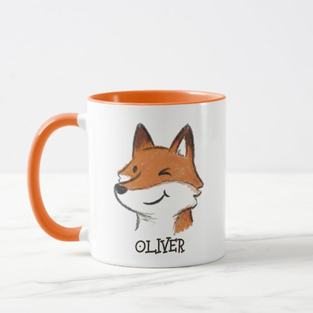 Taza Cute Fox Woodland Animal Kids (Izquierda)