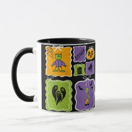 Taza Cute Frankenstein y Zombie Halloween