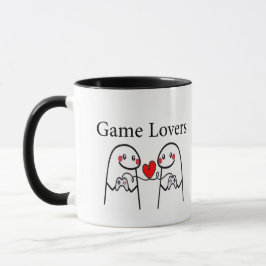 Taza Cute Gamer Couple Mug –Love and Video Games Design