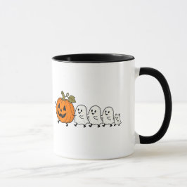 Taza Cute Ghost Parade Halloween Cat Tumbler