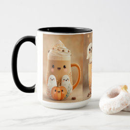 Taza Cute Ghost Pumpkin Latte Mug