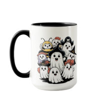 Cute Ghostly Mug Spooky Coffee Brew