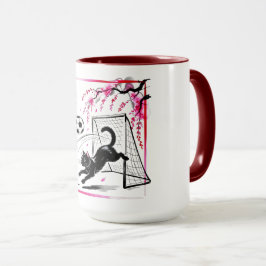 Taza Cute Gift for Cat Lovers & Football Fans