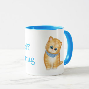 Taza Cute ginger kitten peluca personalizada