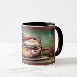 Taza Cute Gnome Fishing in a Teacup Whimsical Mug