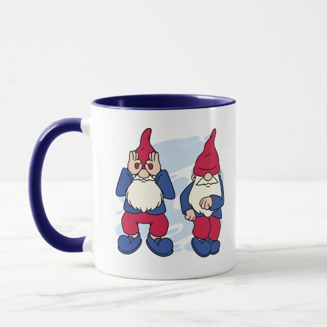 TAZA CUTE GNOMES DOING THE GRIDDY DANCE  (Izquierda)