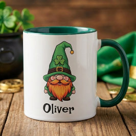 Taza Cute Gnomo Afortunado del Día de San Patricio 