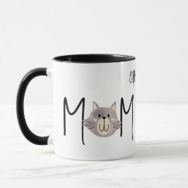 Taza Cute Grey Cat's Mother Named Black Mothers Day