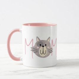 Taza Cute Grey Cat's Mother Named Blush Mothers Day