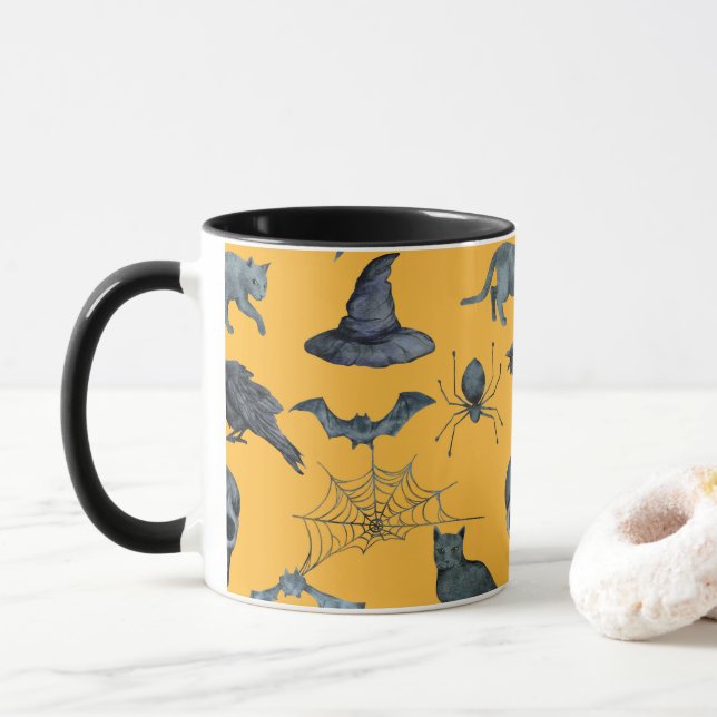 Taza Cute Halloween diseño completo Mug (Con donut)