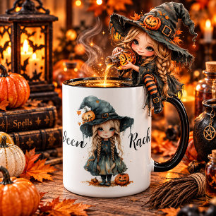 Taza Cute Halloween Witch Child
