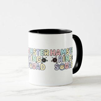 Taza Cute Hamster Ring Squad Pastel Design