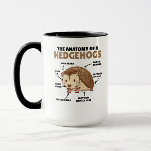Taza Cute Hedgehog Explicación Anatomía De Un Hedgeogs