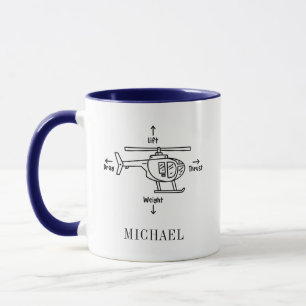 Taza Cute Helicóptero Piloto Regalo de Jubilación Perso