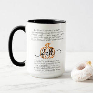 Taza Cute Hello Fall Definition Wormpkin Autumn