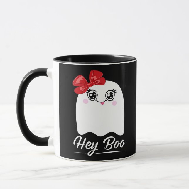 Taza Cute Hey Boo Halloween (Izquierda)