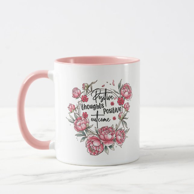Taza Cute inspirational word art positive thoughts (Izquierda)
