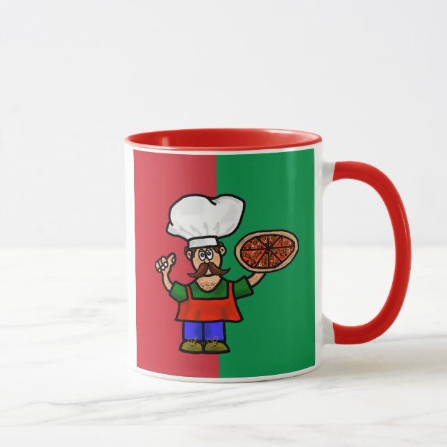 Taza Cute italiano Pizza Maker Mug (Derecha)