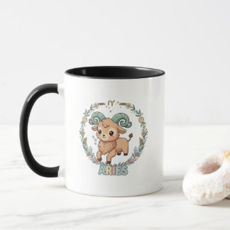 Taza Cute Kawaii Aries Zodiac Sign