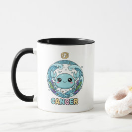 Taza Cute Kawaii Cancer Zodiac Sign