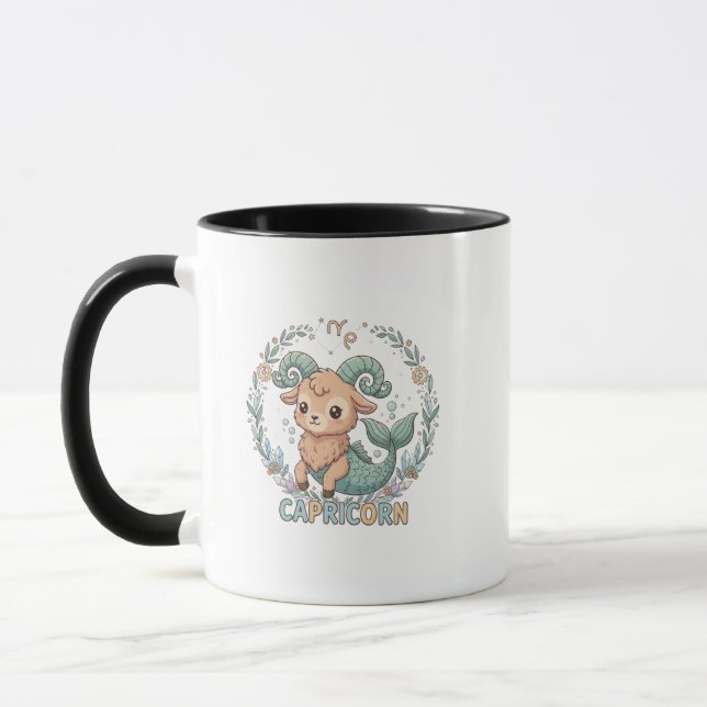 Taza Cute Kawaii Capricorn Zodiac Sign (Izquierda)