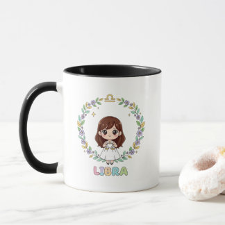 Taza Cute Kawaii Libra Zodiac Sign