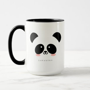 Taza Cute Kawaii Panda   Añadir su nombre