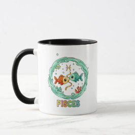 Taza Cute Kawaii Signo del Zodiaco Piscis