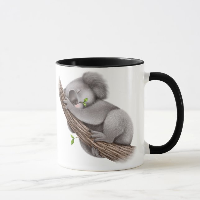 Taza Cute Koala Bear Dormir (Derecha)