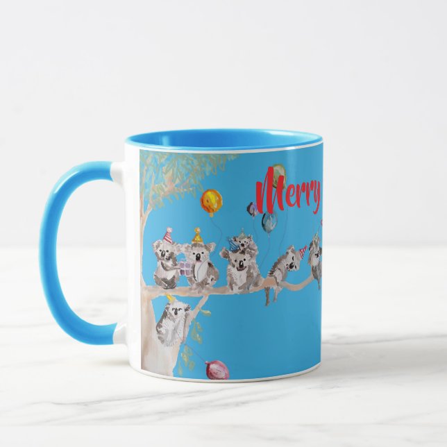 Taza Cute Koala Koalas Feliz Navidad Koala-mus Chicas (Izquierda)