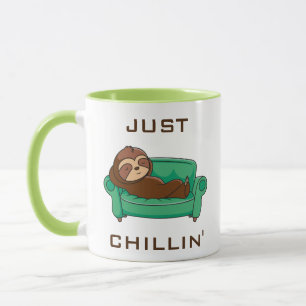 Taza Cute Lazy Sloth Gracioso Solo Chillin