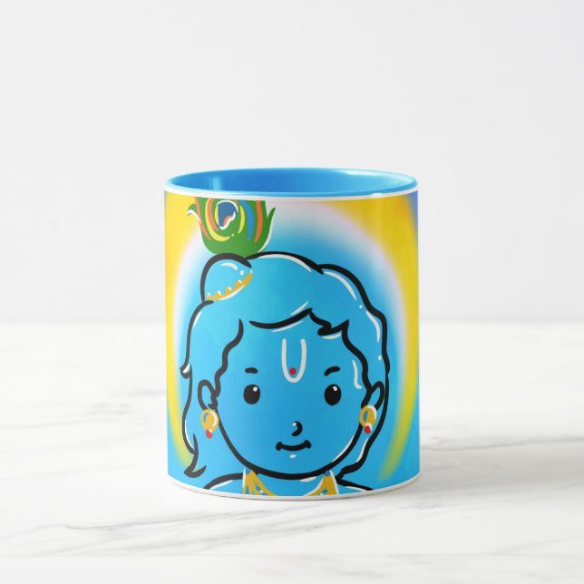 Taza Cute Little Krishna Bendice El Arte (Centro)