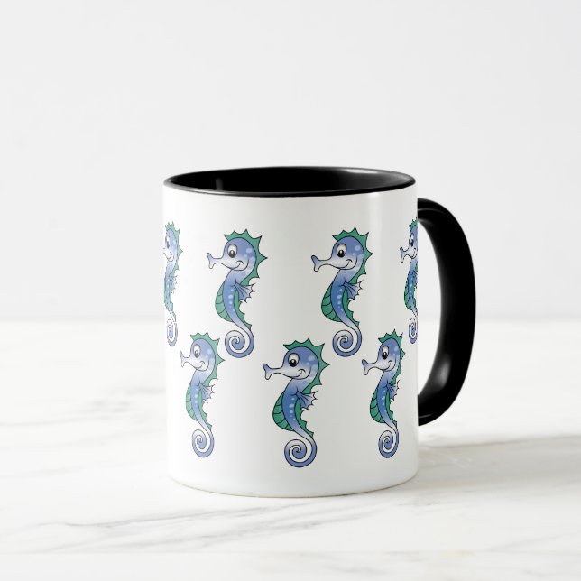 Taza Cute Magical Funny Seahorse Ocean Life Design (Anverso derecho)