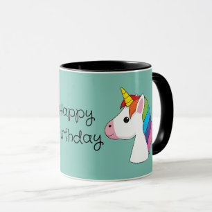 Taza Cute mágico Unicornio con pelo colorido Personal