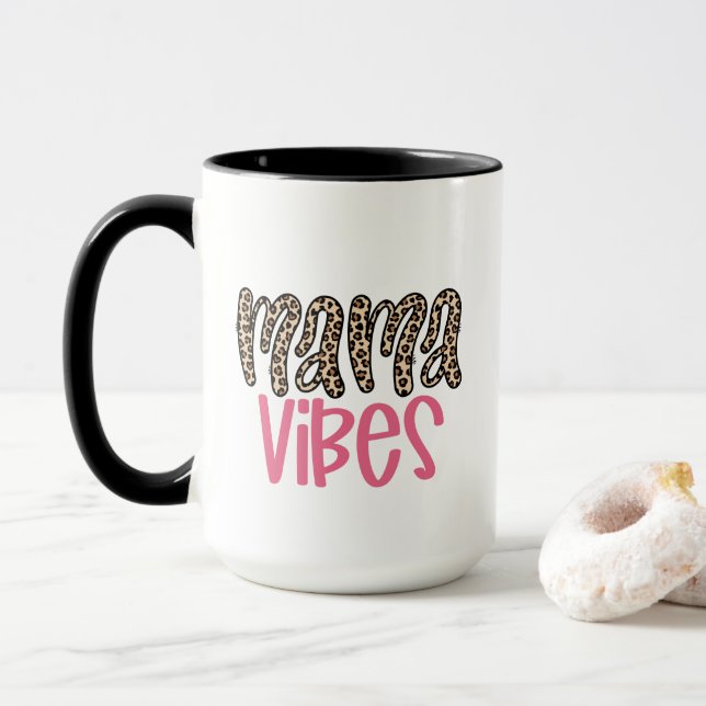 Taza Cute Mama Vibes nuevo regalo de Baby Shower para m (Con donut)