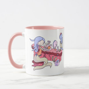 Taza Cute Mermaid Cashier Personalizado