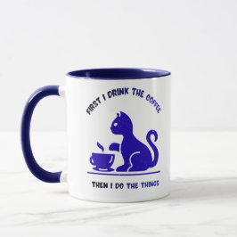 Taza Cute Minimalist Cat Lover Mug